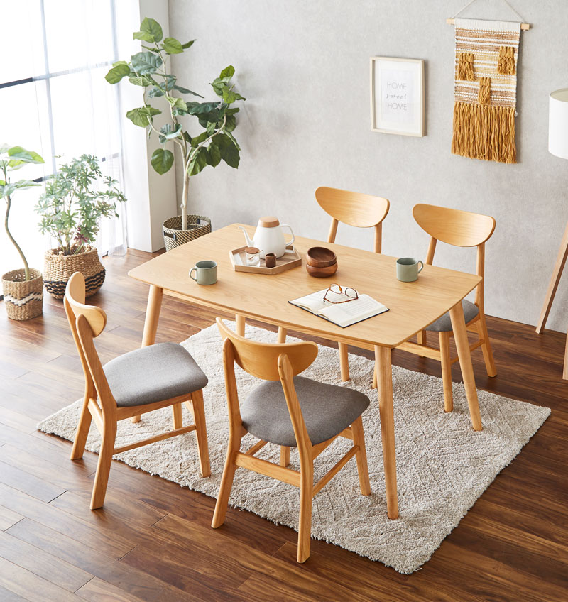 ダイニングテーブル＋チェア4脚 5点セット 4人掛け 幅135 フォードM