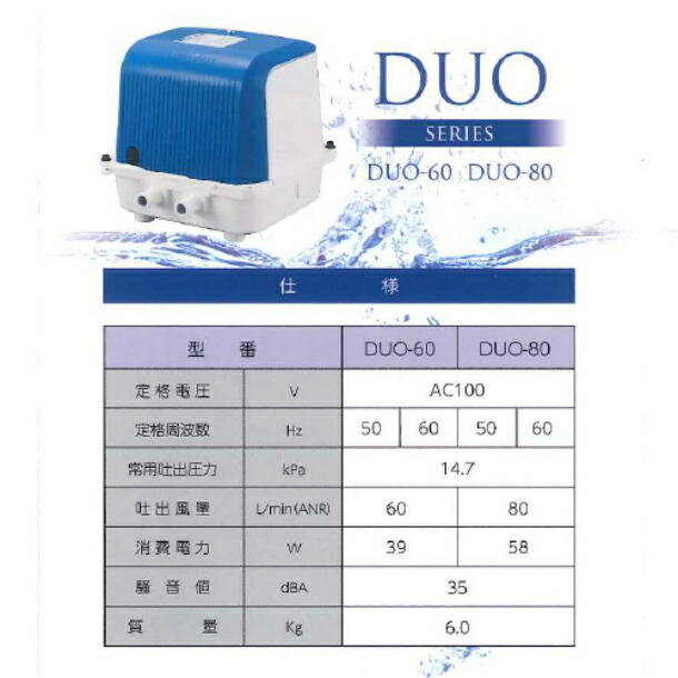 楽天市場】【2年保証】テクノ高槻 DUO-60-L 左散気 浄化槽ブロワー 逆
