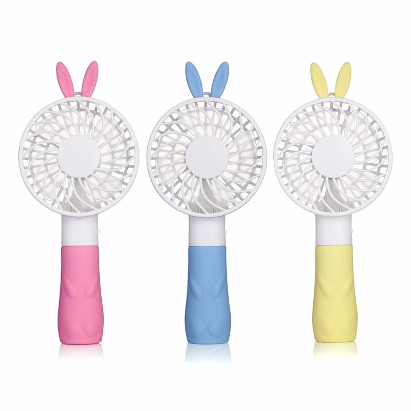 楽天市場】【処分特価】 [うさぎ] USBミニ扇風機 B 全3色 USB充電式