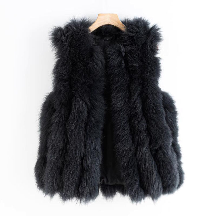 楽天市場】ベスト フォックス リアルファー アウター ショート丈