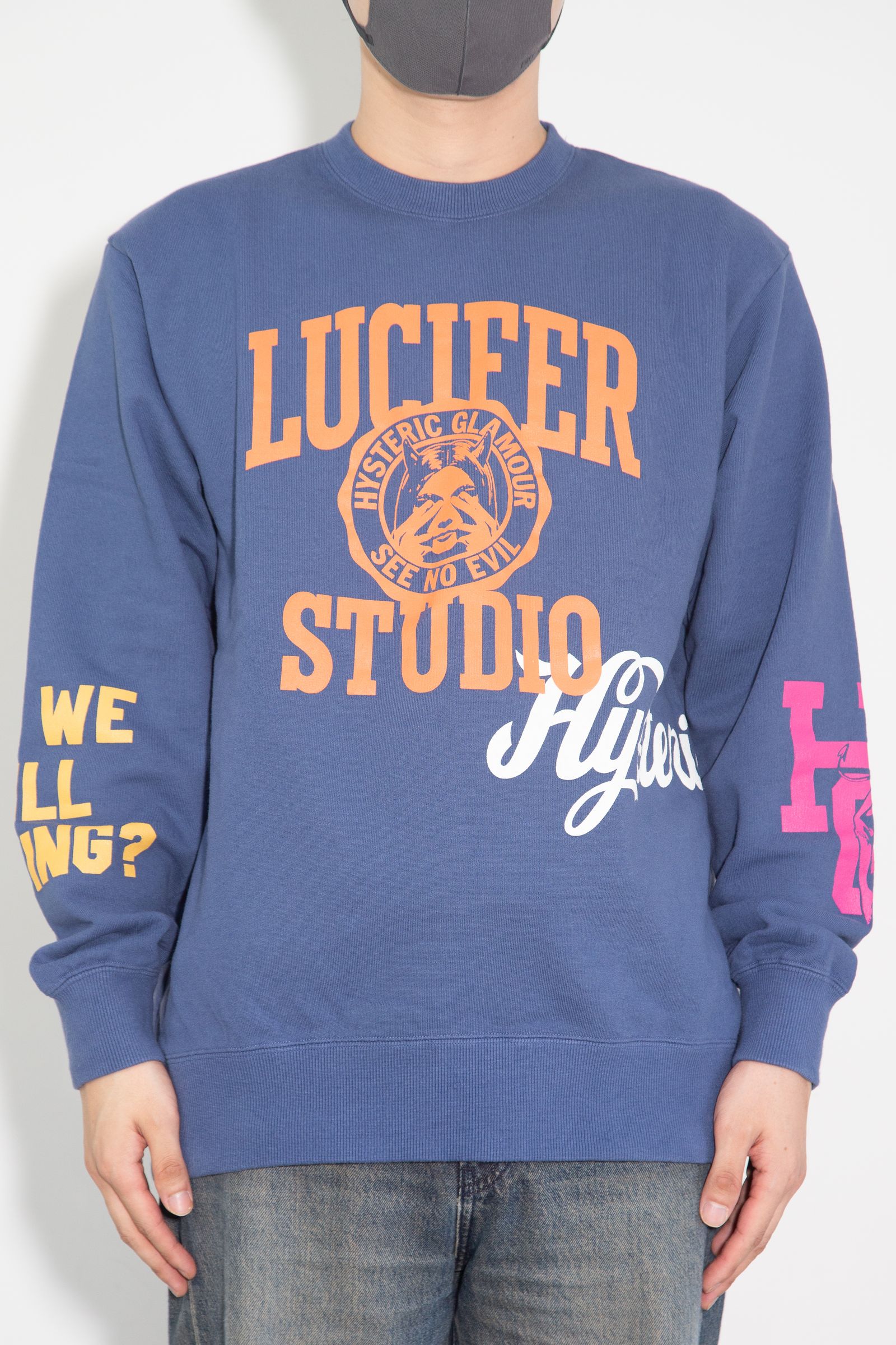 HYSTERIC GLAMOUR - LUCIFER STUDIO スウェット / ネイビー | Tempt