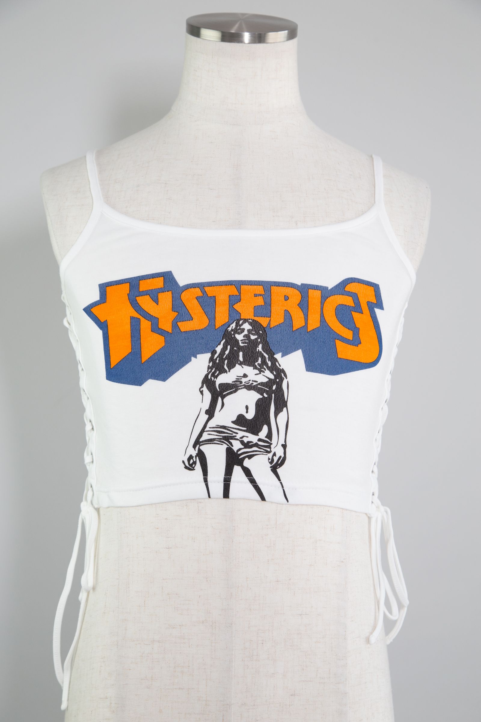 HYSTERIC GLAMOUR - BAD AS MAMA 編み上げショート丈キャミソール