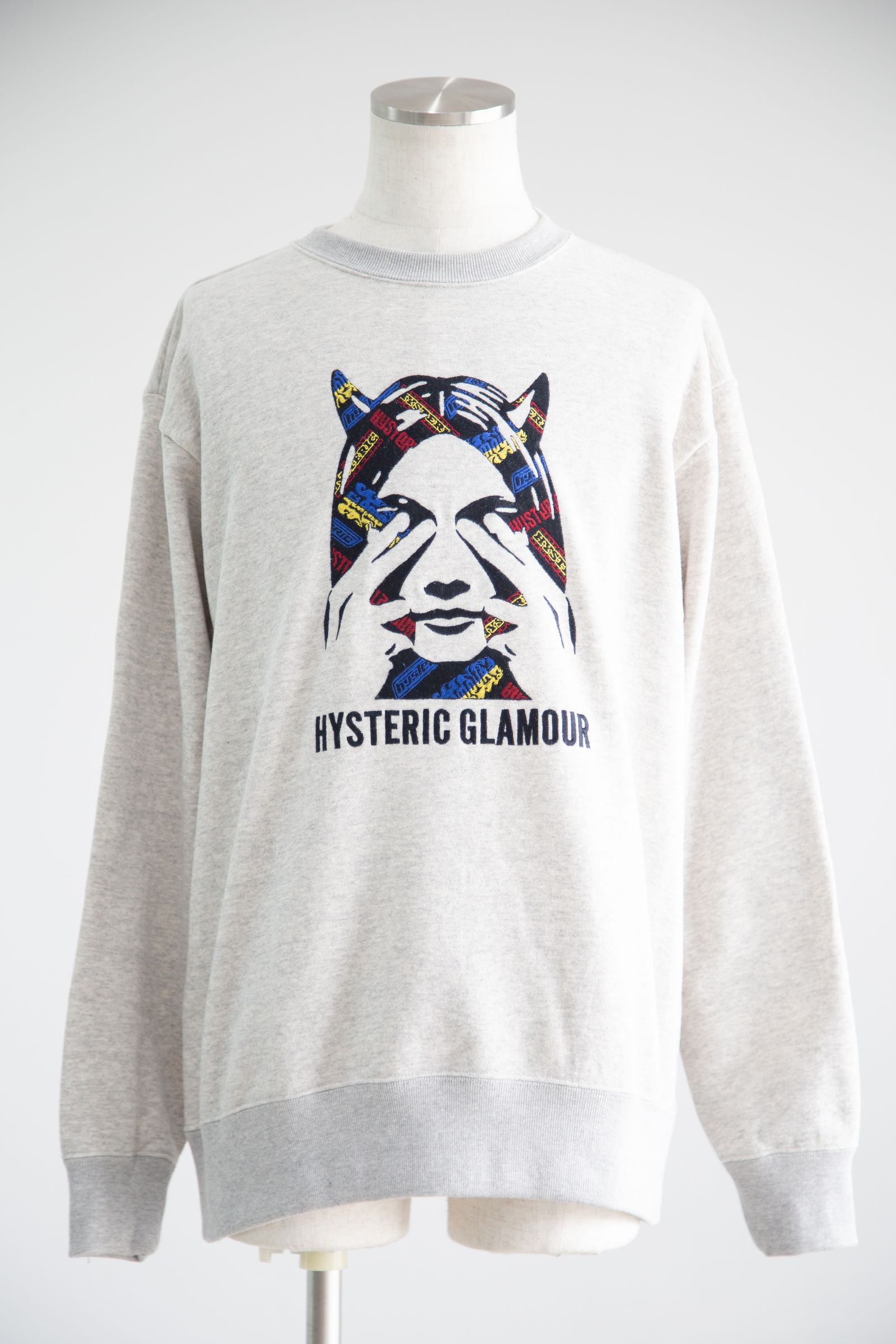 HYSTERIC GLAMOUR - SEE NO EVIL刺繍 スウェット / グレー | Tempt
