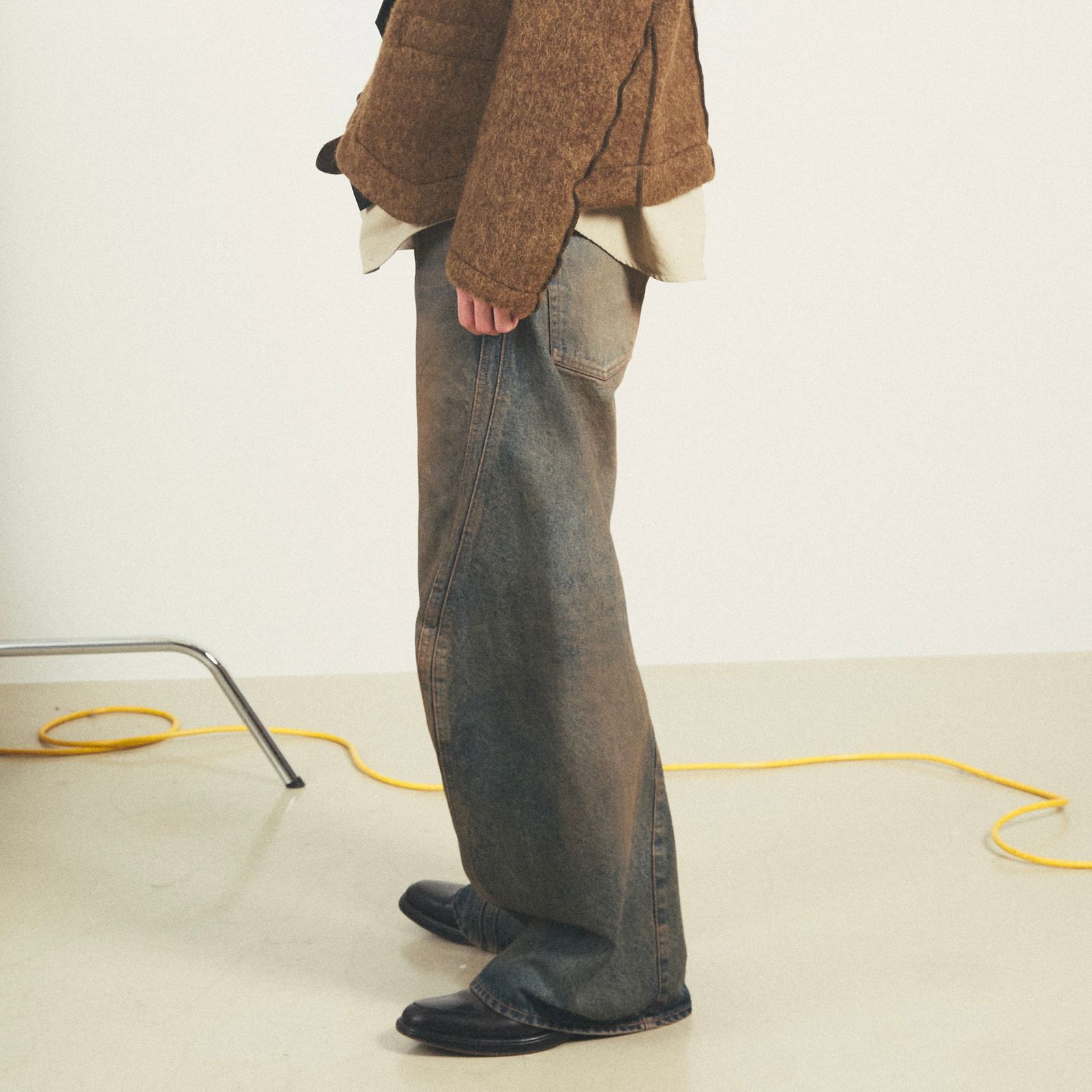 NVRFRGT - 【残りわずか】3D Twisted Wide Leg Jeans | ACRMTSM ONLINE