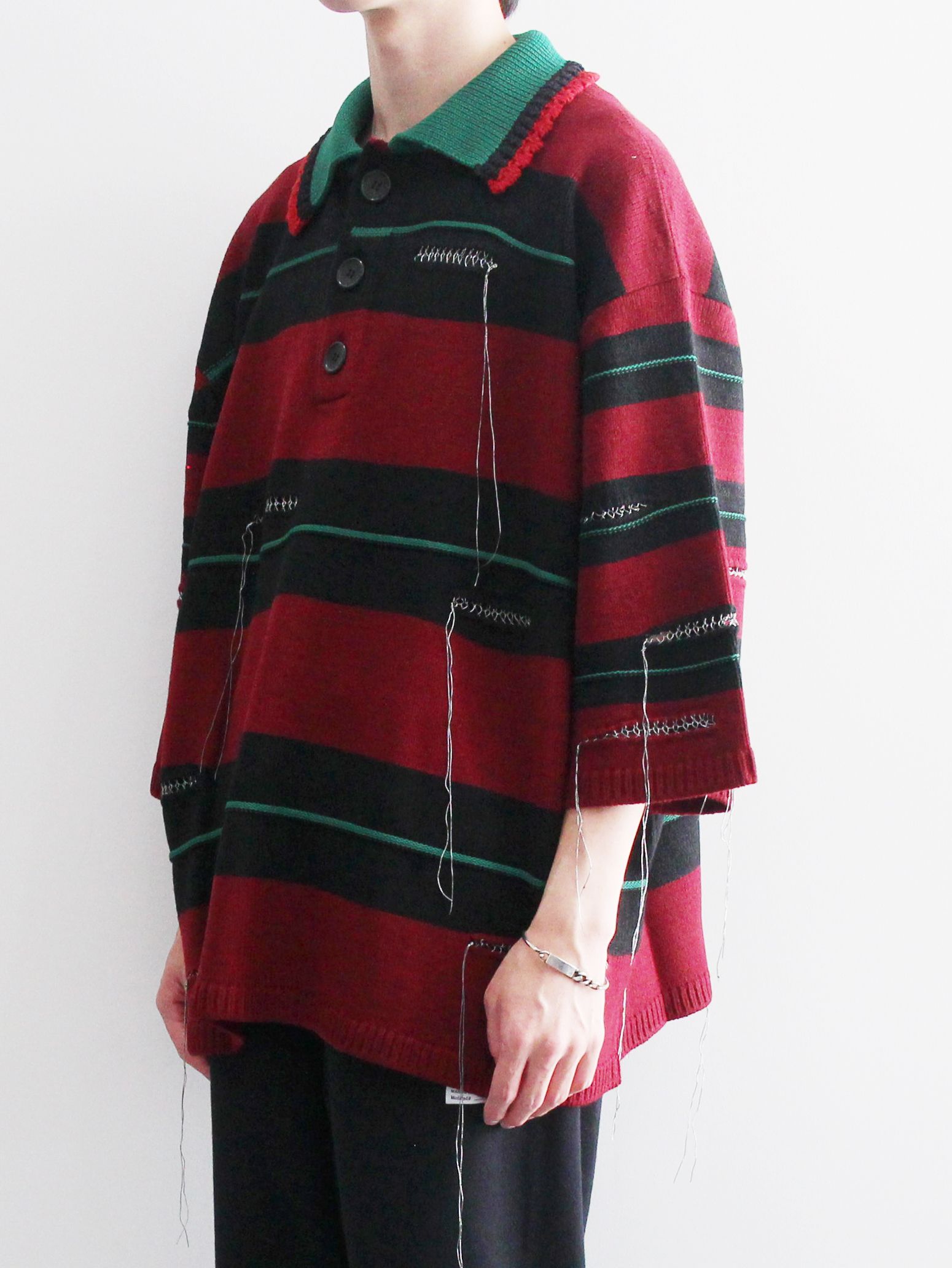 KIDILL - オーバーサイズ ポロニット - OVERSIZED BORDER POLO KNIT