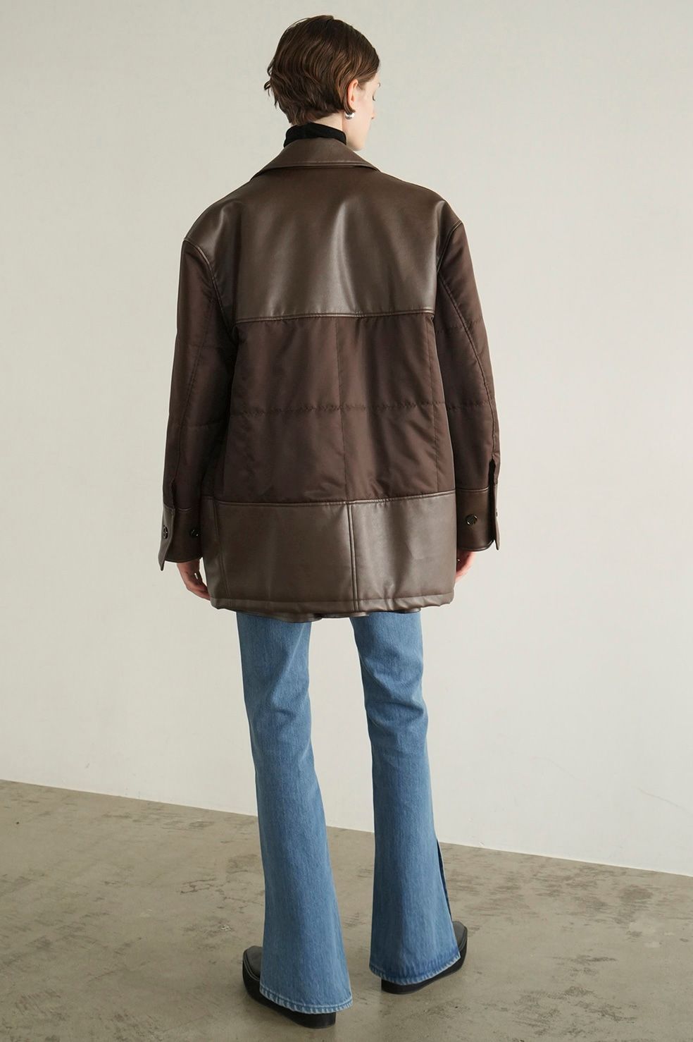 CLANE - ヴィーガンレザー オーバーサイズ ジャケット - LEATHER