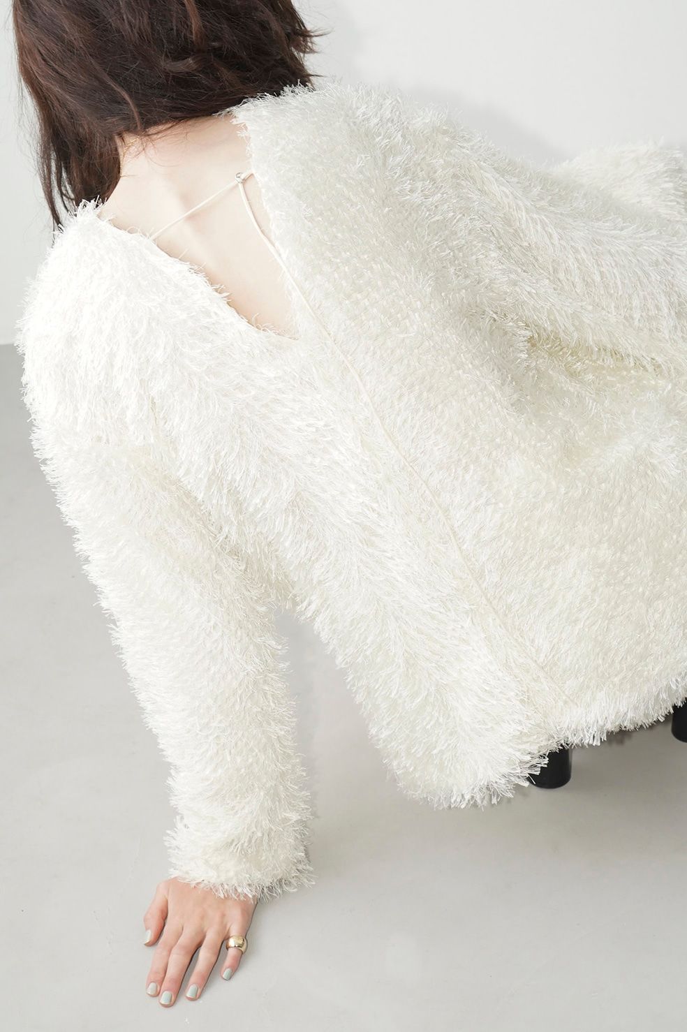 CLANE - ダブル フェイス フリンジ トップス - W FACE FREINGE TOPS