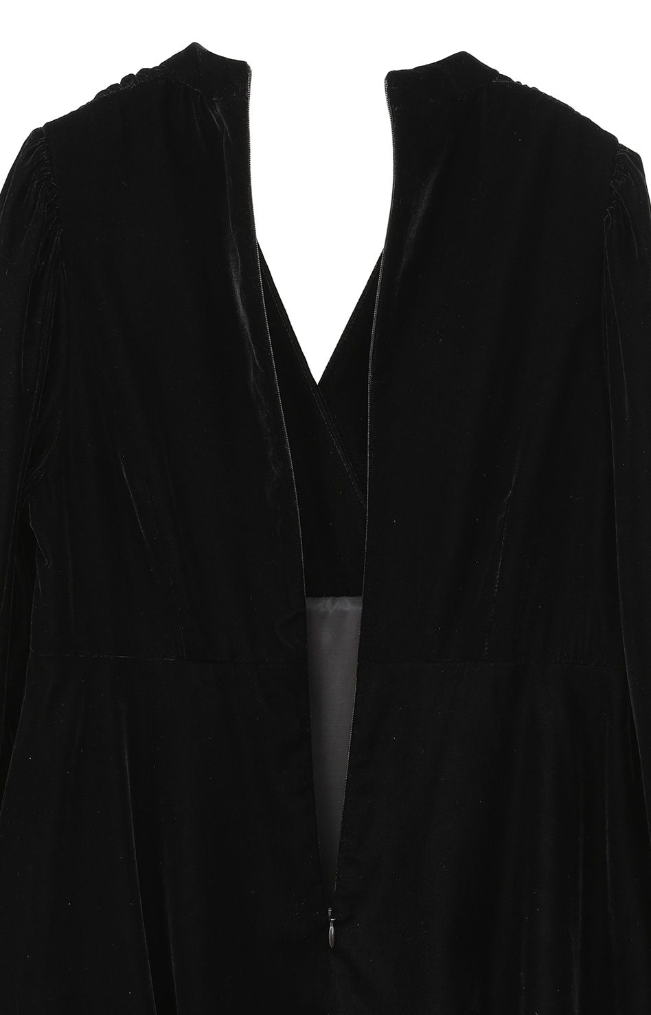 CLANE - ベロアミニワンピース - VELOR BALLOON MINI ONEPIECE - BLACK