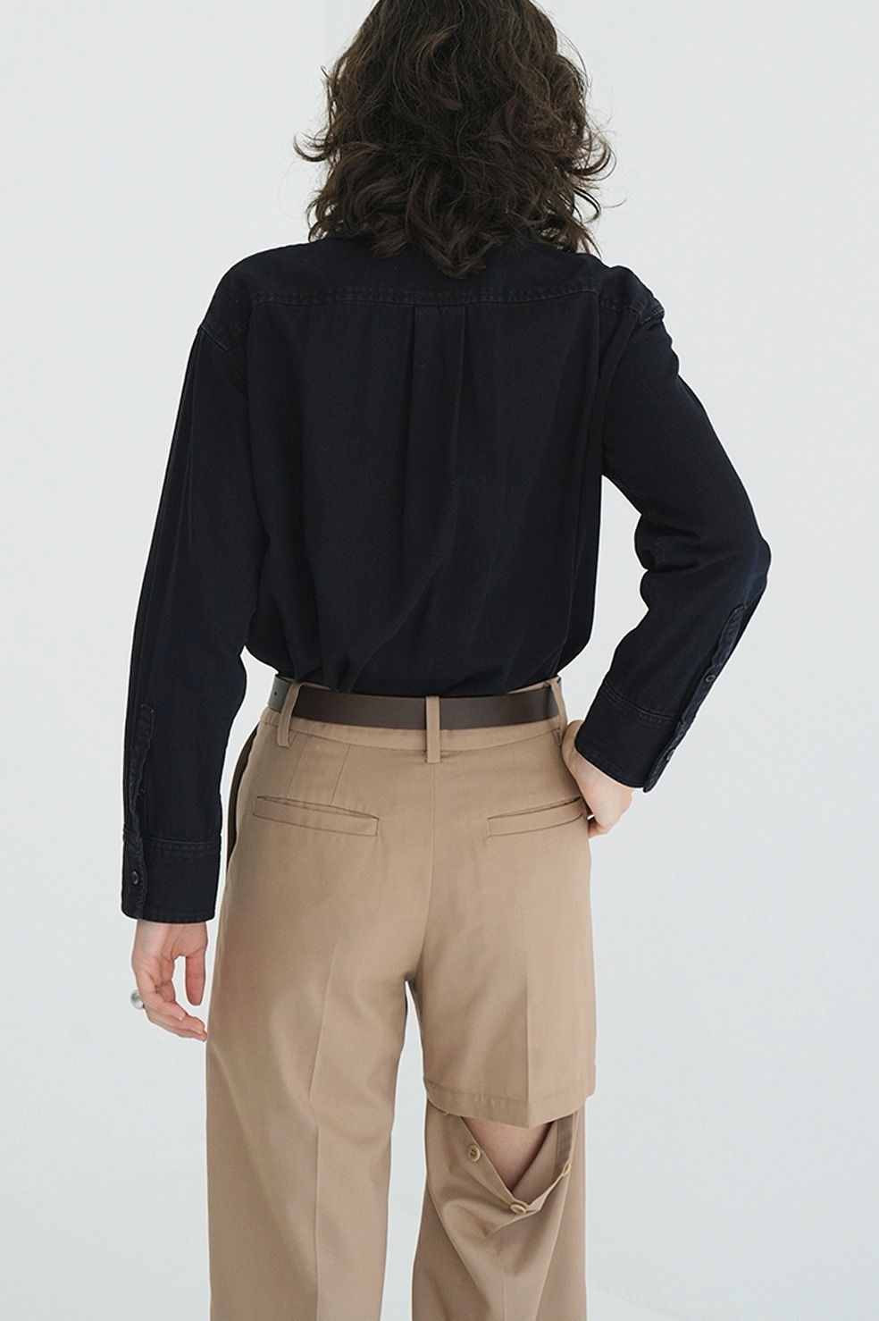 CLANE - コンパクトデニムシャツ | COMPACT DENIM SHIRTS (BLACK