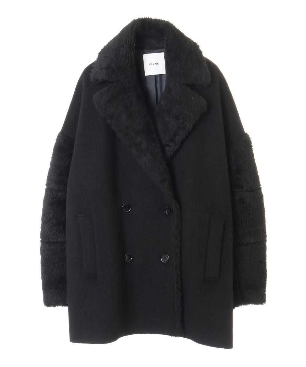 CLANE - ボアコンビネーションコクーンピーコート - BOA COMBINATION