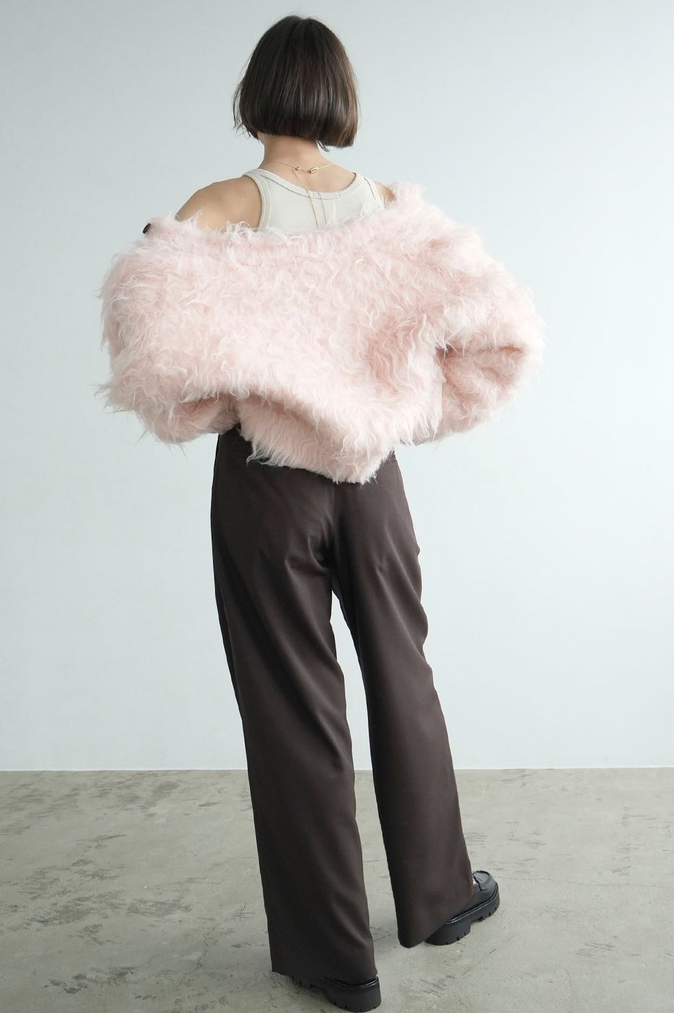 CLANE - シャギ― ショートカーディガン - SHAGGY SHORT KNIT CARDIGAN