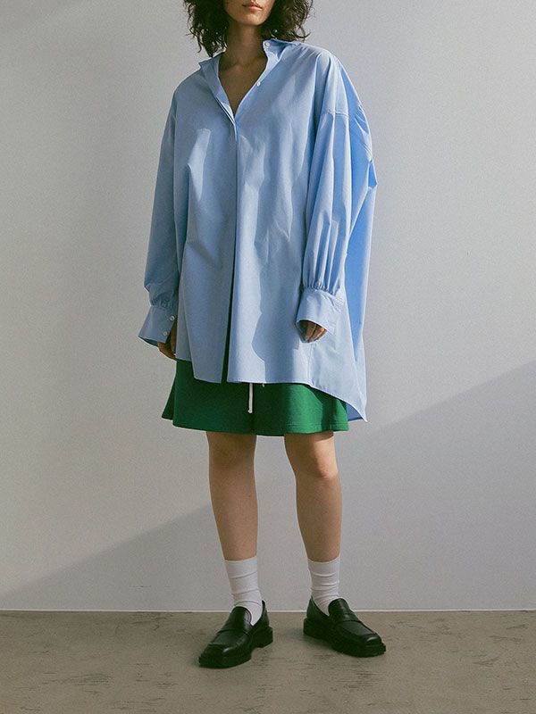 ETRE TOKYO - オーバーサイズギャザーシャツ - PINK | ADDICT WEB SHOP