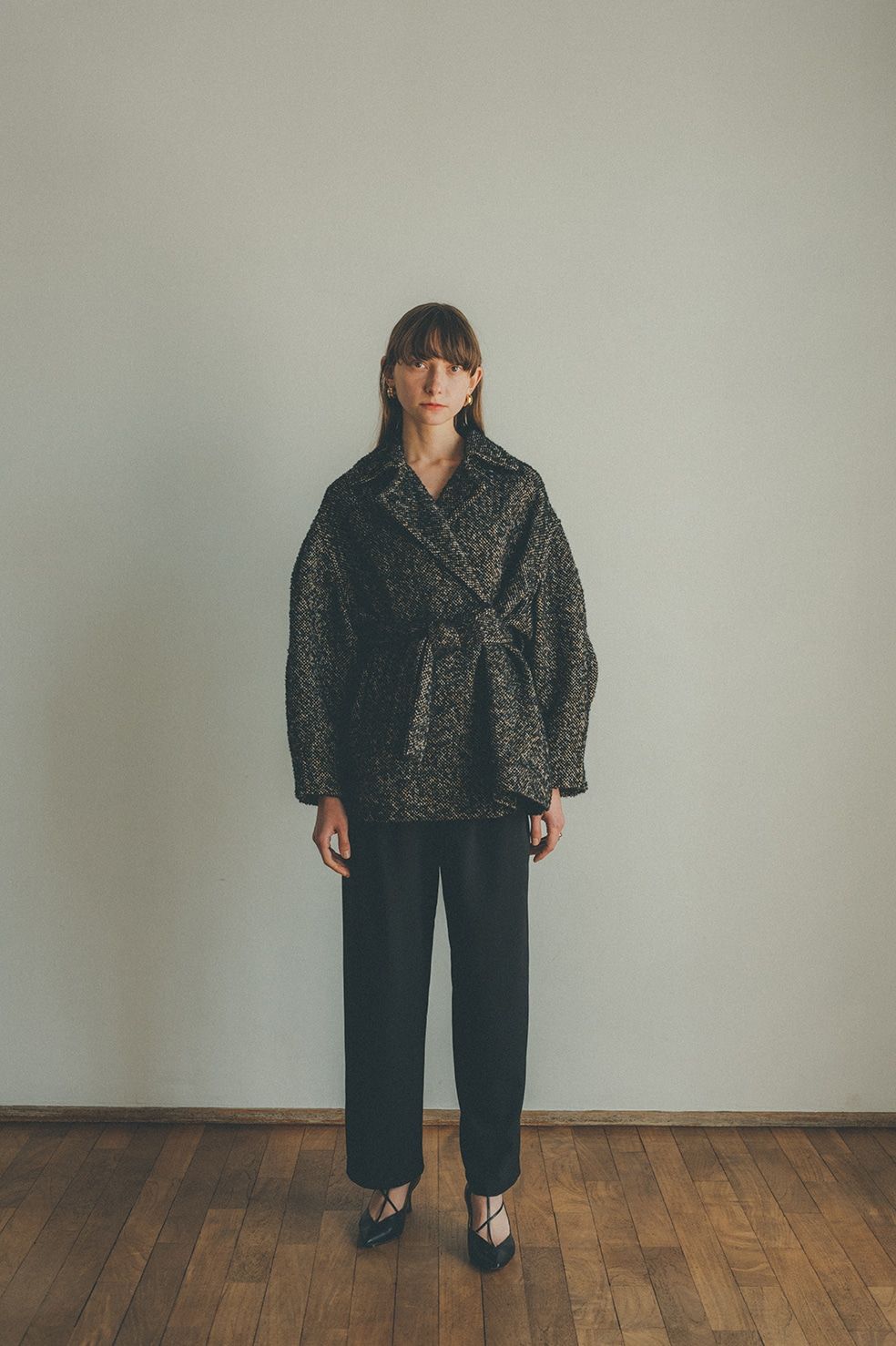 CLANE - ミックスループツイードボックスコート - MIX LOOP TWEED BOX