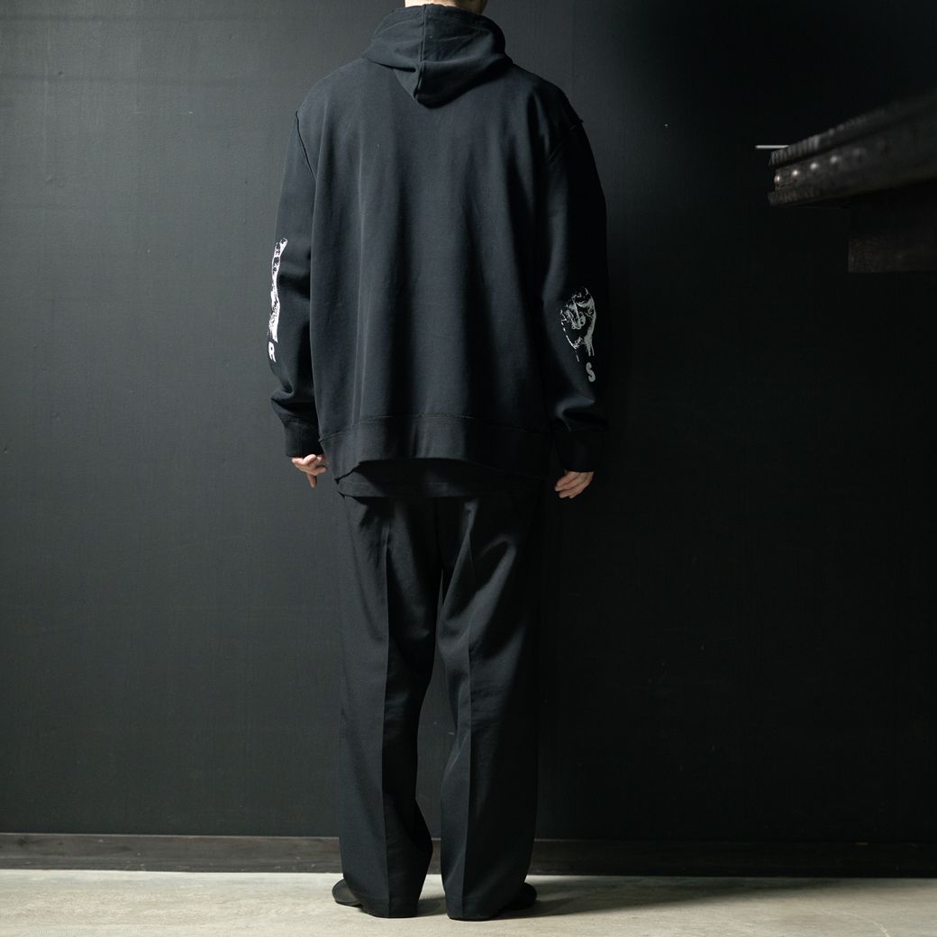 RAF SIMONS - Zipped hoodie with RS hand signs on sleeves | ALTERFATE