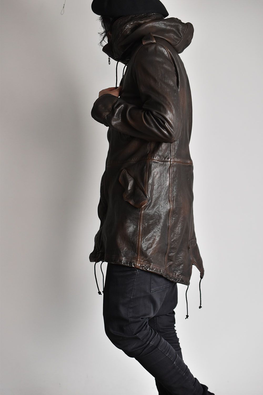 ISAMU KATAYAMA BACKLASH - Goat Leather Mods Coat