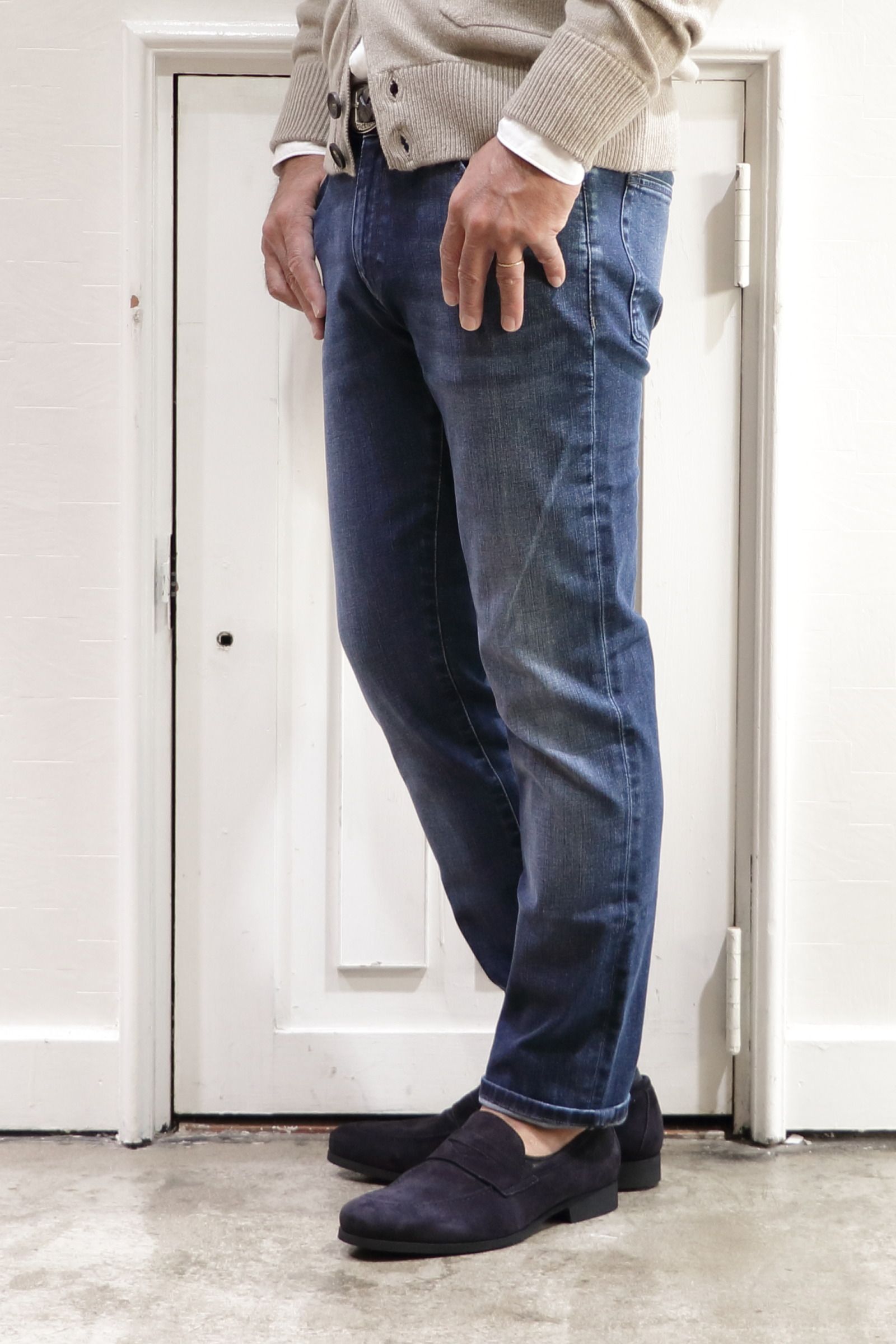 FERRANTE - 【ISEO/ラバーソール】スエード コインローファー