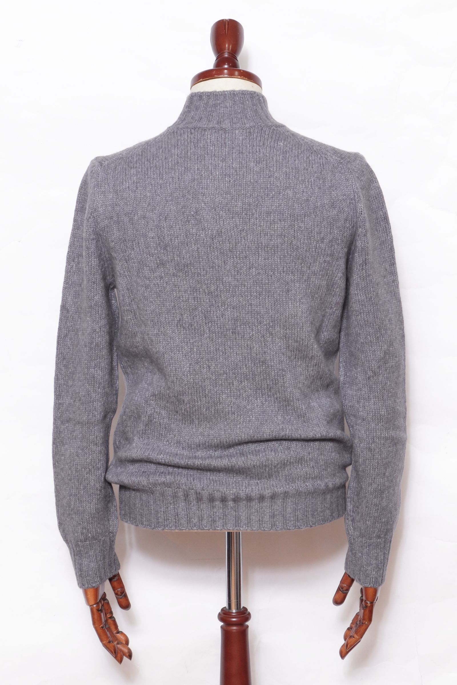 Gran Sasso - 5G ミドルゲージ ウールナイロン モックネック ニット