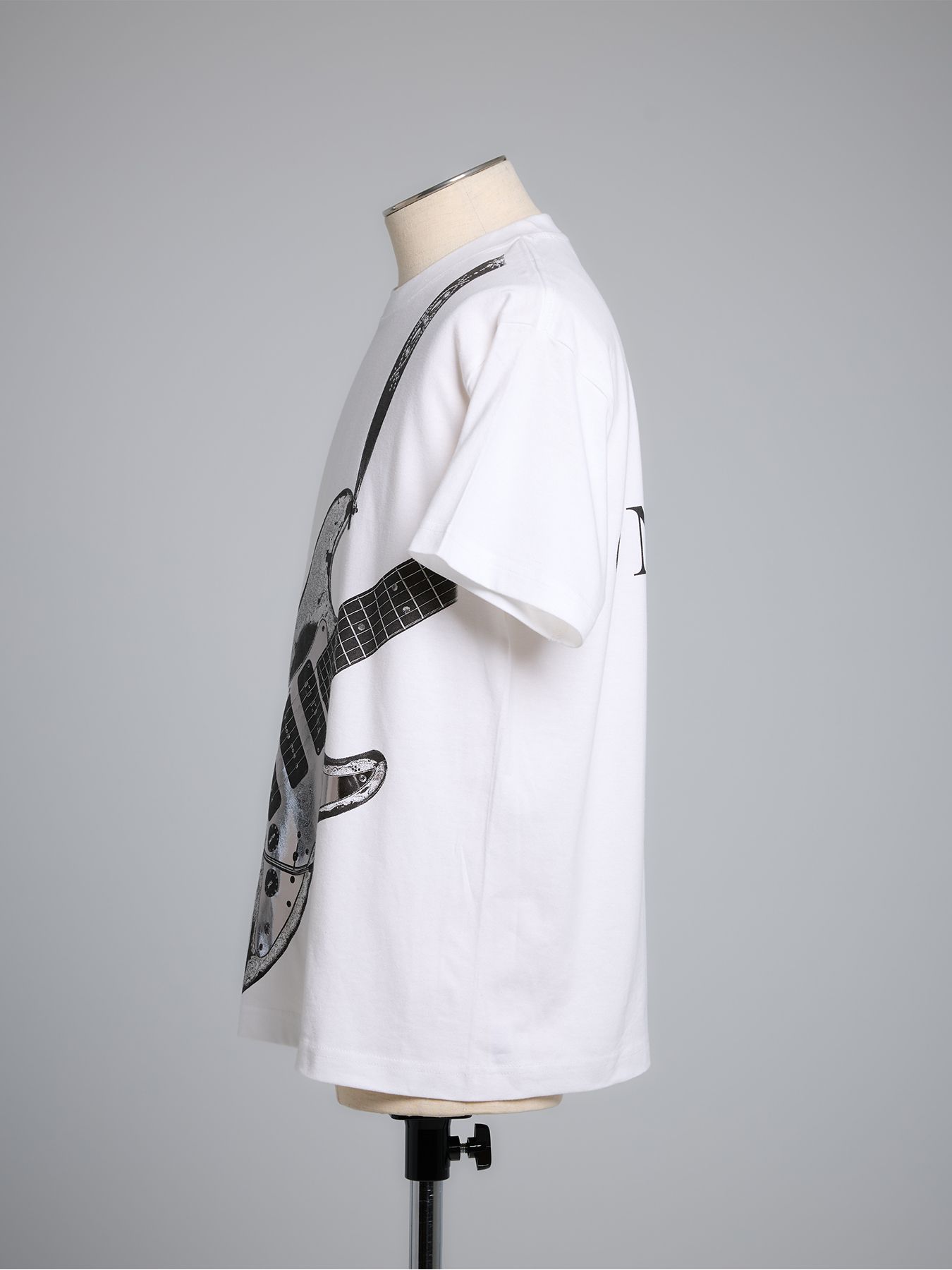 THE ONENESS - T-Shirts / ギタープリント Tシャツ / ホワイト×箔