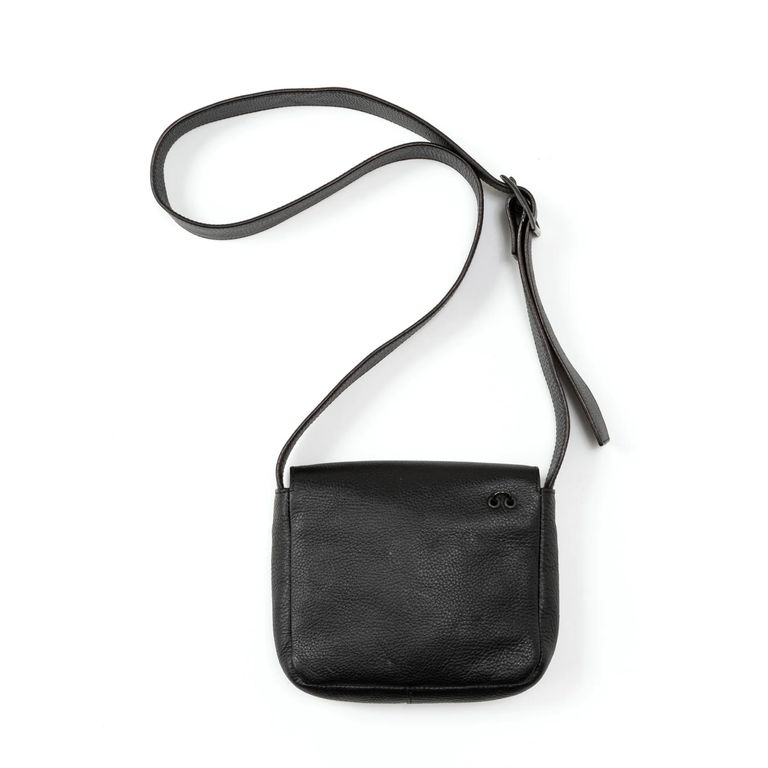 CALEE - STUDS LEATHER SHOULDER POUCH BAG (BLACK)｜スタッズ レザー