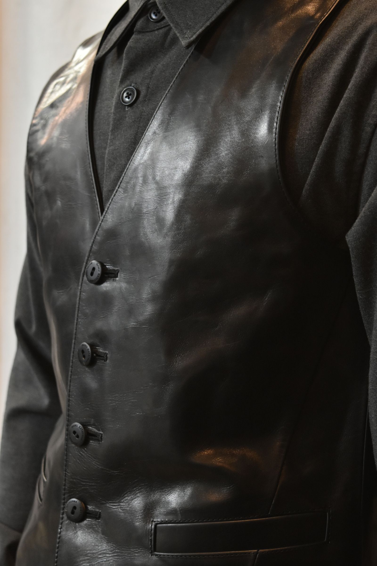 ISAMU KATAYAMA BACKLASH - ジャパンカーフレザー グレージング仕上げ