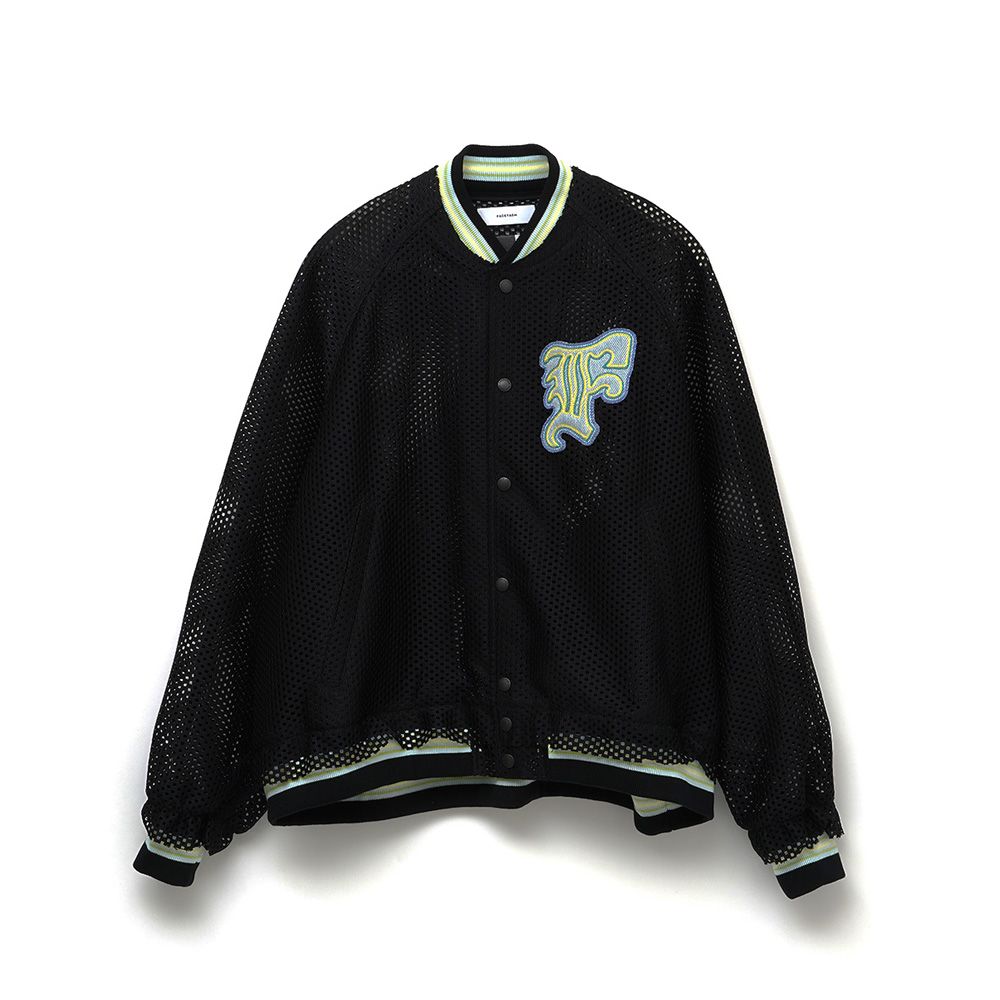 FACETASM - MESH STADIUM JACKET - BLACK / スタジアムジャケット