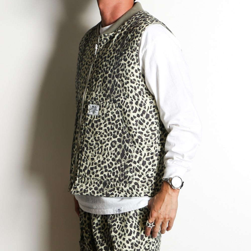 HideandSeek - Camo Zip Work Vest - BLK Camo / ワークベスト / HJ