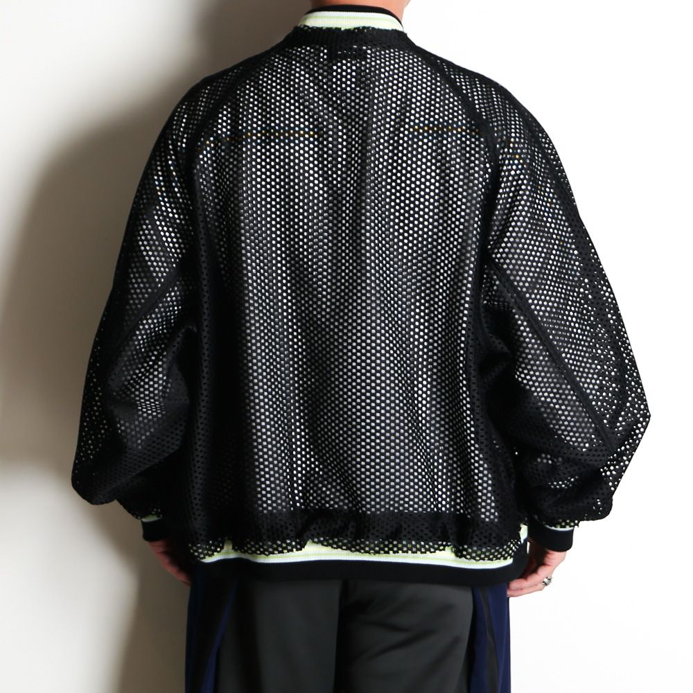 FACETASM - MESH STADIUM JACKET - BLACK / スタジアムジャケット