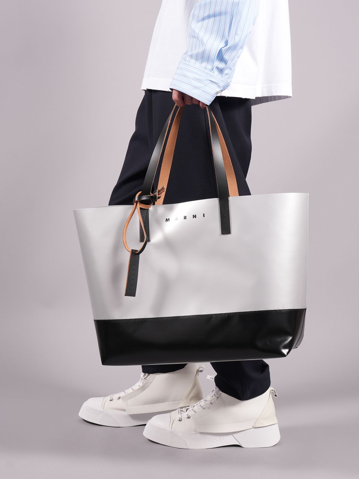 MARNI - 【ラスト1点】PVC ショッピングバック / 横長トートバック