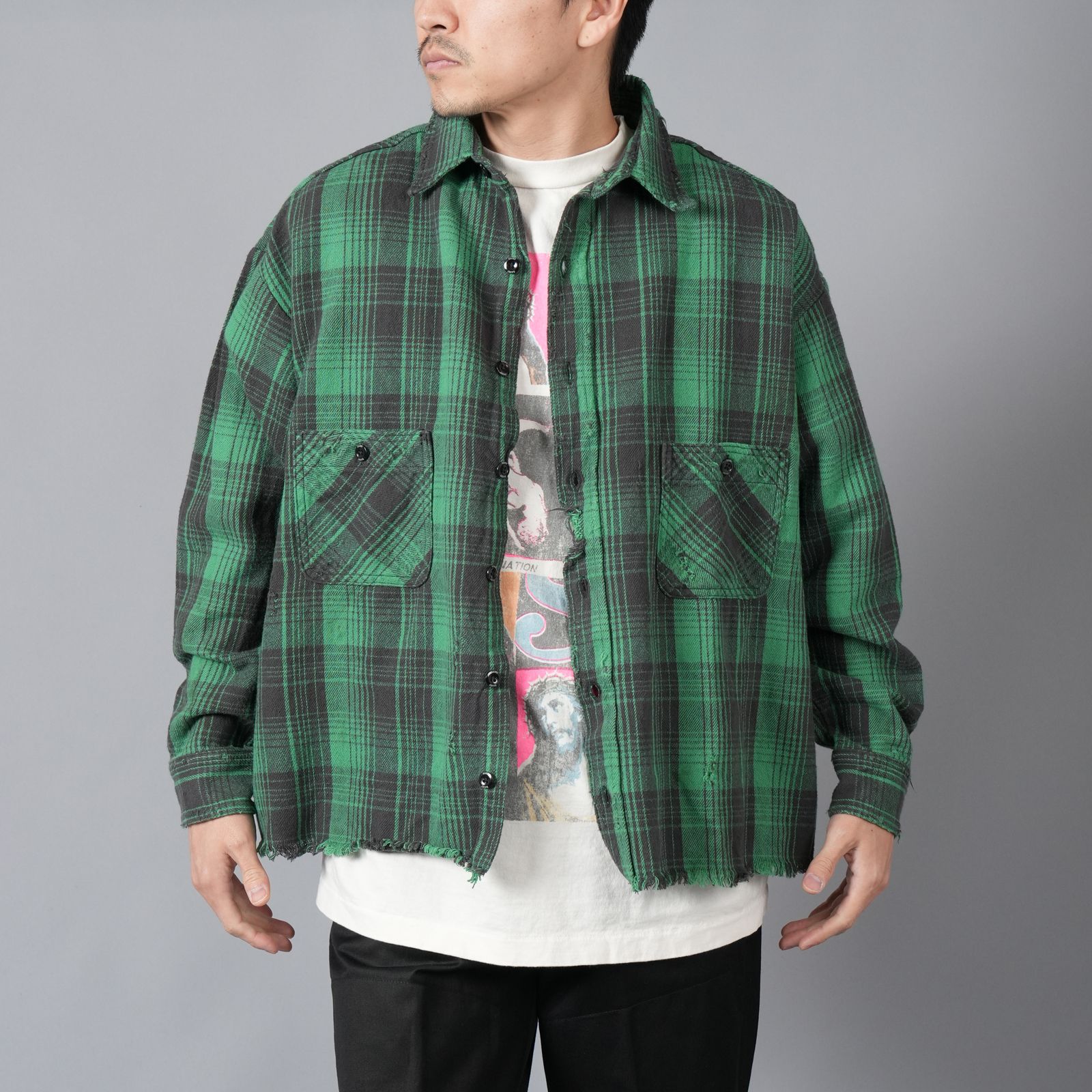 SAINT M×××××× - 【ラスト1点】SM-YS8-0000-024 / FRNL CHECK SHIRTS