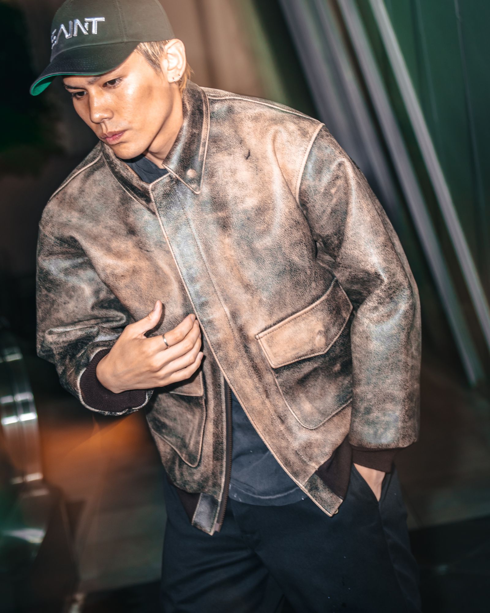 SAINT M×××××× - 【コラボ】SM-HR1-0000-C80 / SRYM_LEATHER A2 JKT