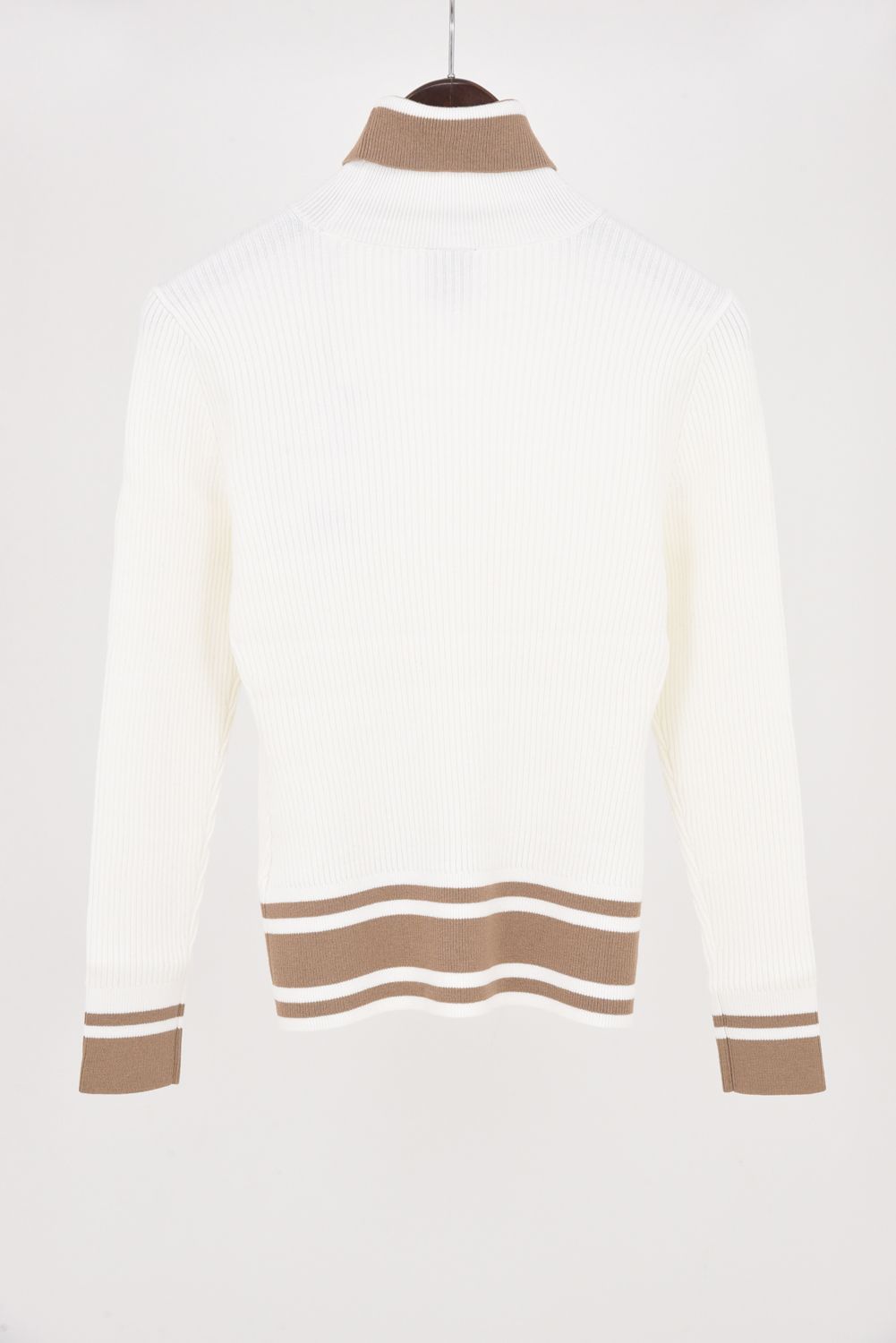 DESCENTE GOLF - 【レディース】 配色ライン リブ編みハイネックニット