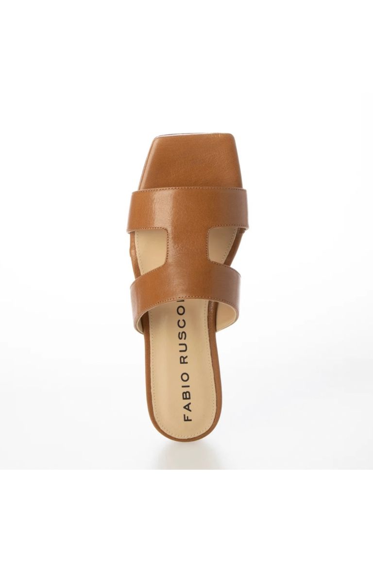FABIO RUSCONI - スクエアトウフラットミュールサンダル / ストラップ