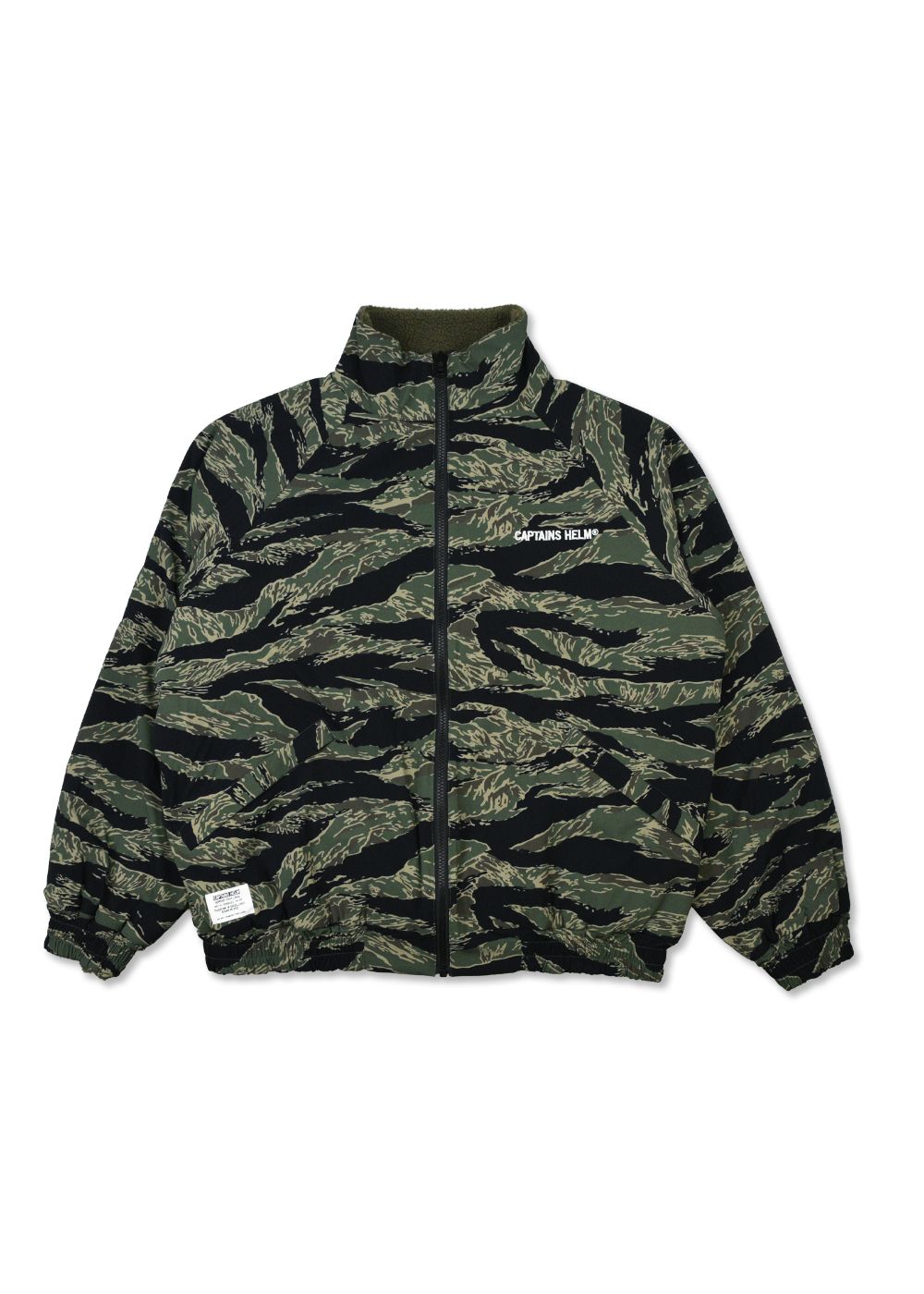 CAPTAINS HELM - REVERSIBLE FLEECE JACKET (OLIVE×TIGER CAMO