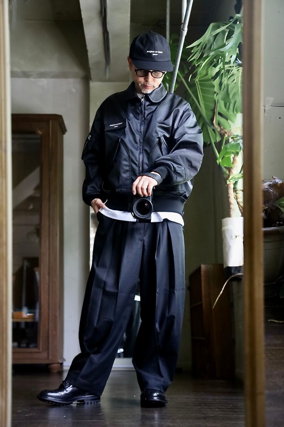 COMME des GARCONS HOMMEナイロンツイルミリタリージャケットスタイル