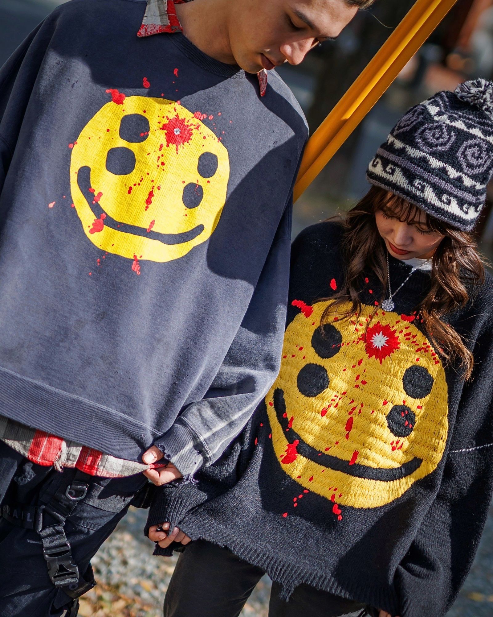 SAINT M×××××× - セントマイケル24AW SMILE CP_CREW KNT(SM-YS1-0000