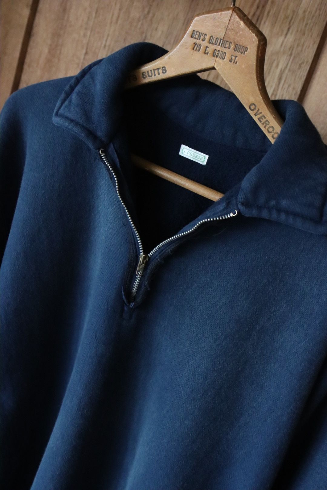 A.PRESSE - アプレッセ24SS Vintage Half Zip Sweat shirt(24SAP-05