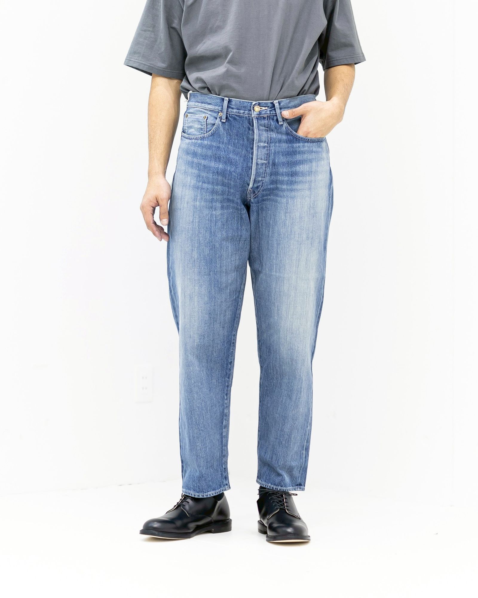 Selvage Denim Five Pocket Tapered Pants | MARK