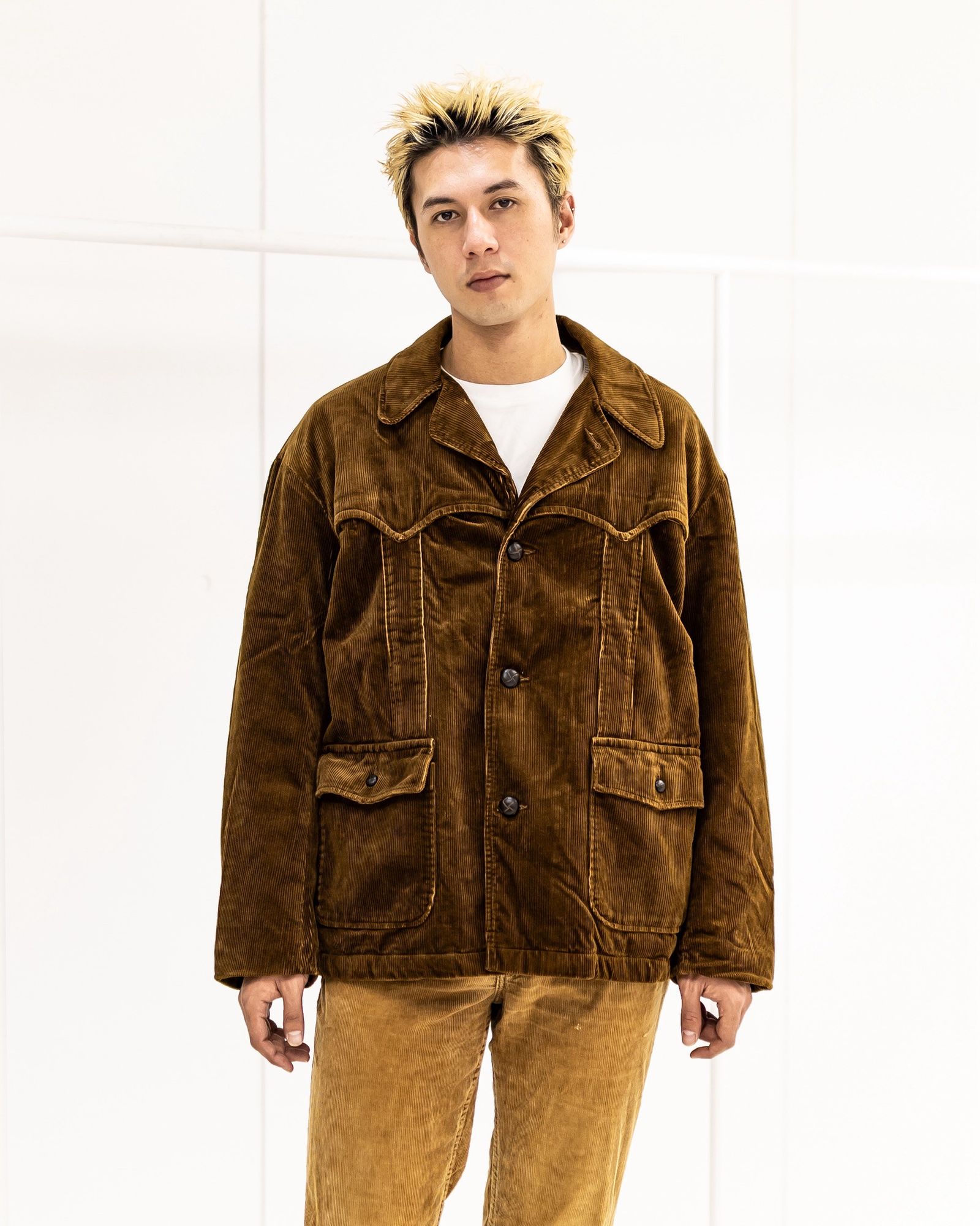 SAINT M×××××× - セントマイケル CORDUROY BOA JACKET/BROWN(SM-HR1