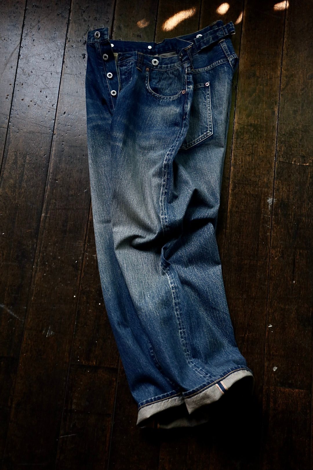 A.PRESSE - アプレッセNo.22 Washed Wide Denim Pants(AP-4003)INDIGO