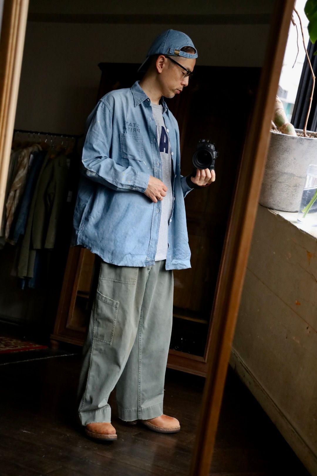 BOWWOW - BOW WOW バウワウ シャツ STATE PRISON CHAMBRAY SHIRTS