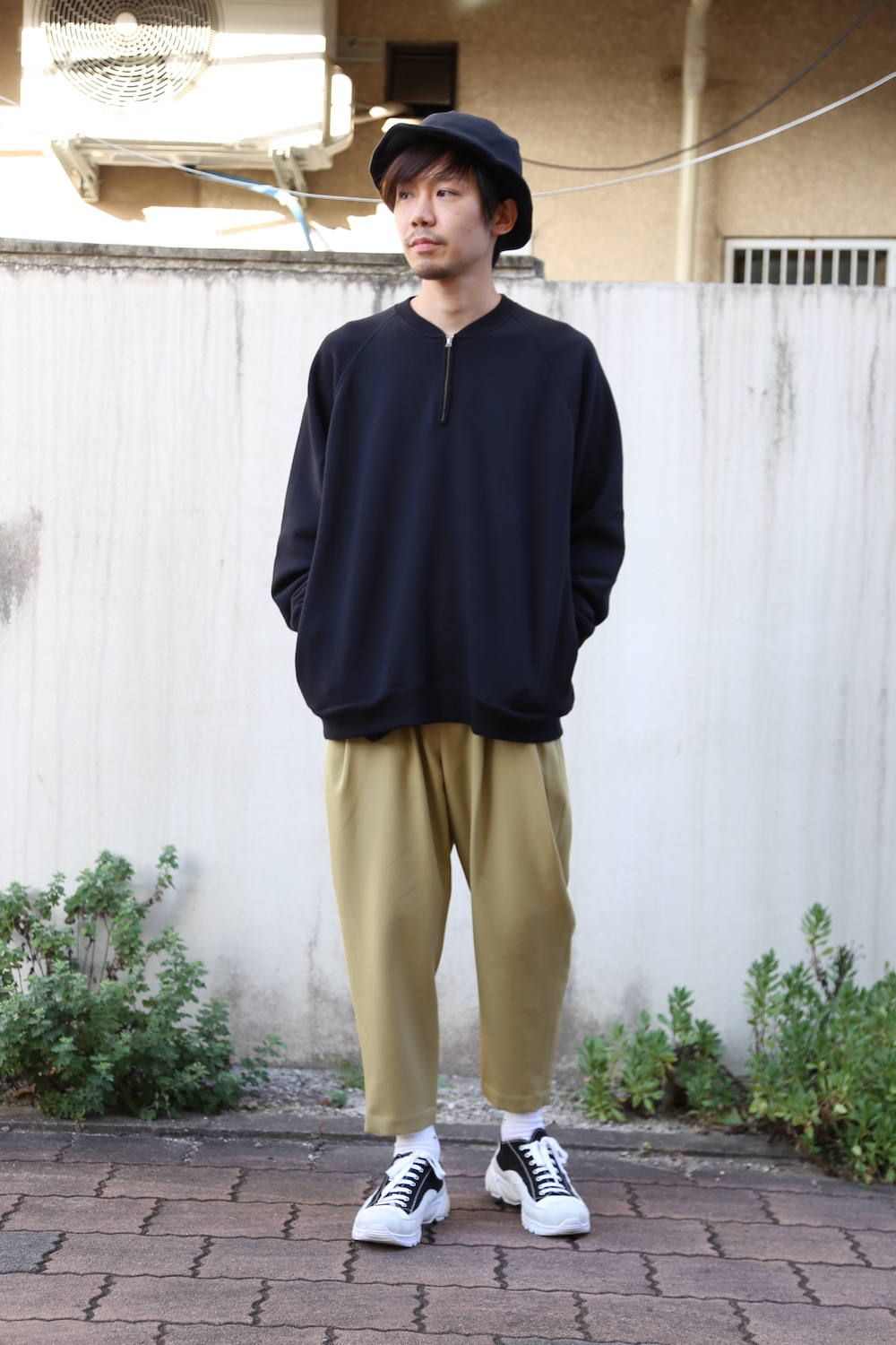 LOOPWHEELER for Graphpaper Half Zip Sweat