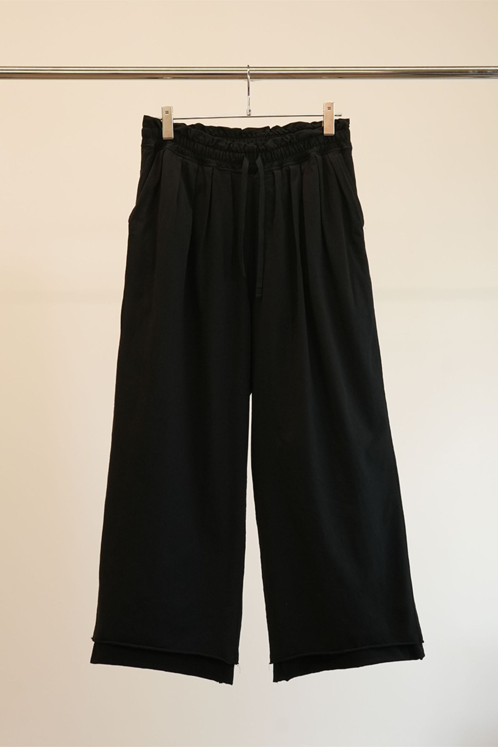 ANCELLM - DRAPE WIDE EASY CUT SLACKS | BLACK | スラックス | NapsNote