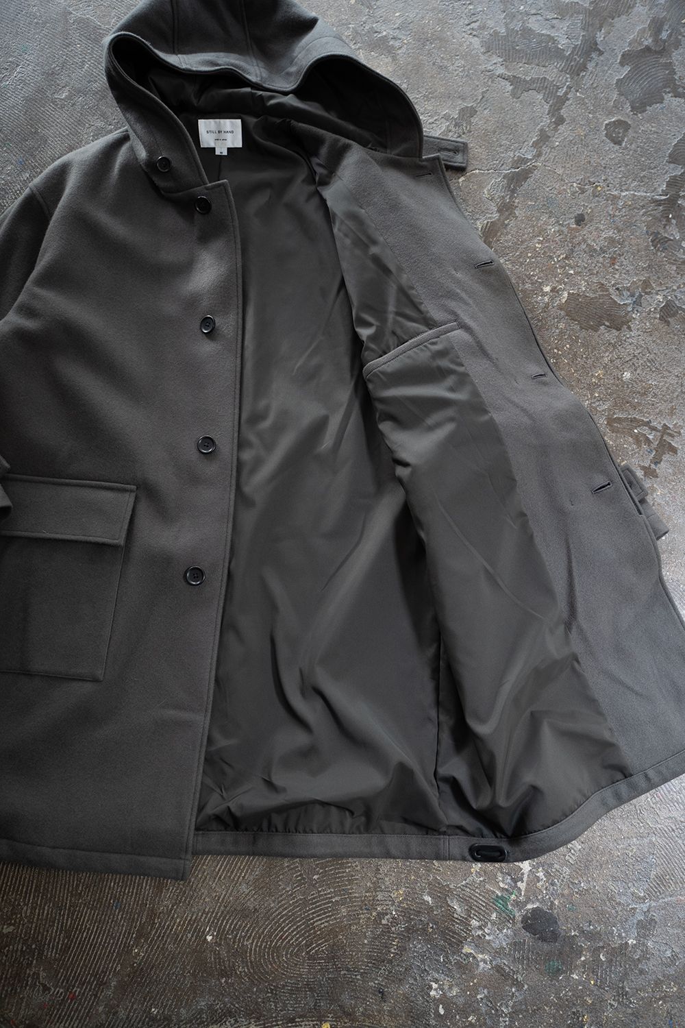 STILL BY HAND - 【ラスト1点】【24AW】ラムウールメルトンフード