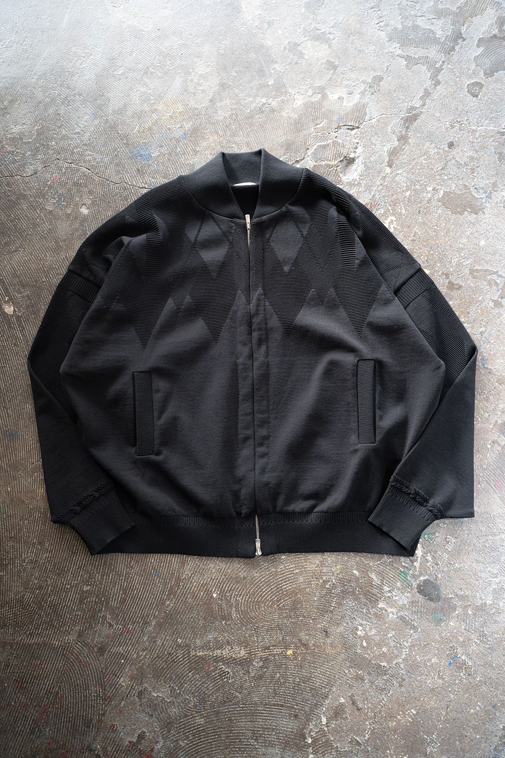 YASHIKI - Seika Knit Blouson(BLACK) | Salty