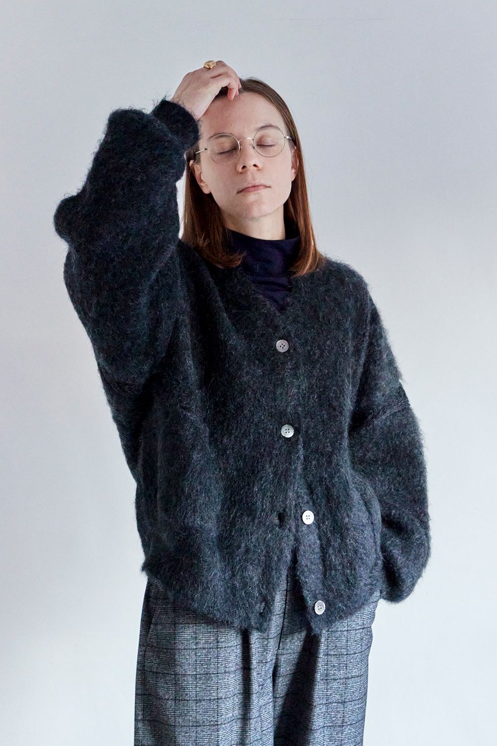 YASHIKI - 【ラスト1点】【24AW】Akane Mohair Cardigan(BLACK) | Salty
