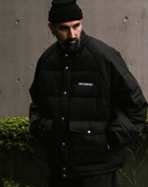 COOTIE PRODUCTIONS - Error Fit Padded Racing Jacket / BLACK