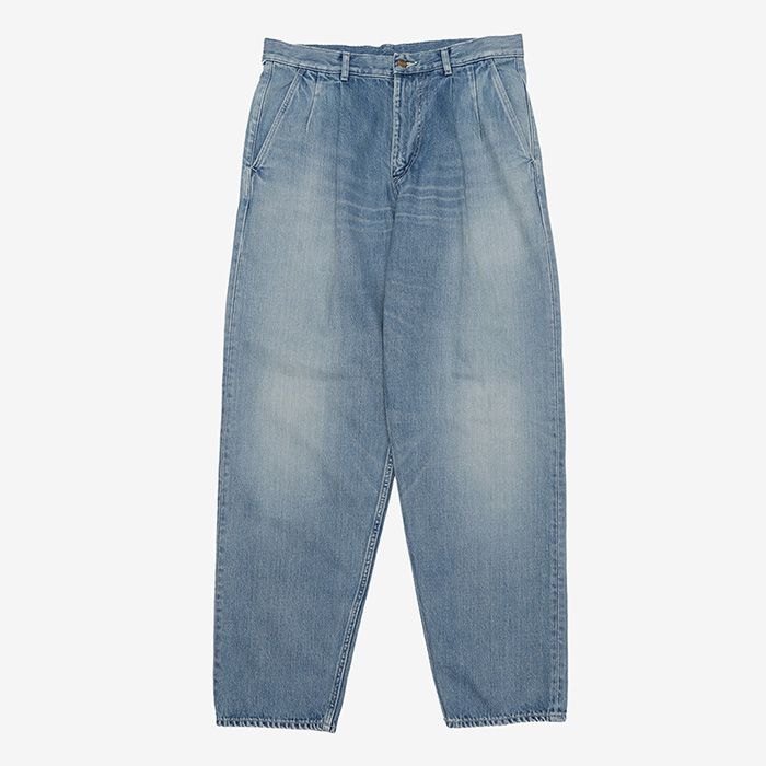 Graphpaper - Selvage Denim Two Tuck Tapered Pants -DARK FADE