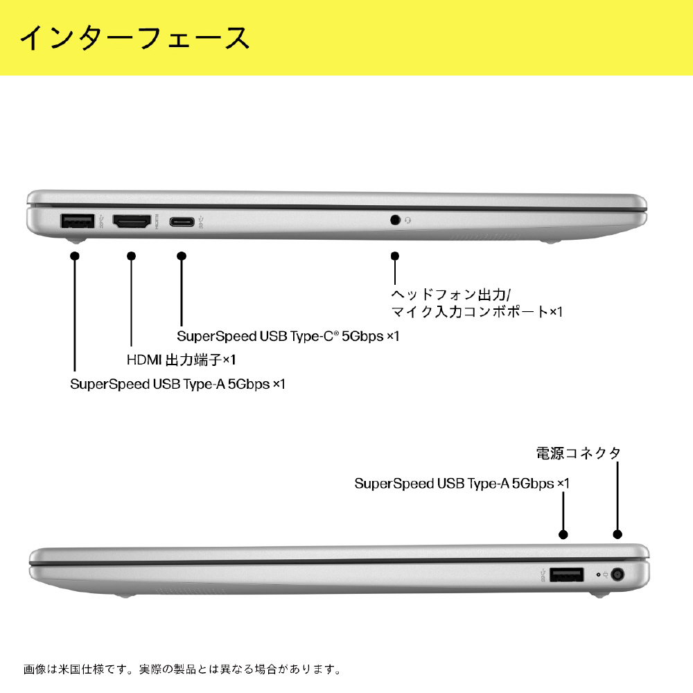 ノートパソコン HP 15-fd1000 ナチュラルシルバー A5EK2PA-AAAB ［15.6