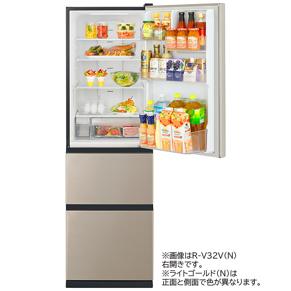 冷蔵庫 Vタイプ グラファイトシルバー R-V32V-S ［幅54cm /315L /3ドア