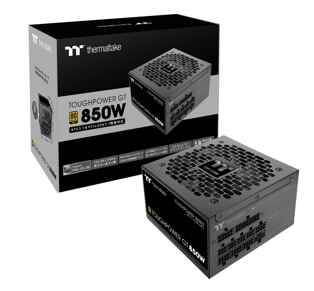 PC電源 TOUGHPOWER GT/0850W ATX3.1 ブラック PS-TPT-0850FNFAGJ-3